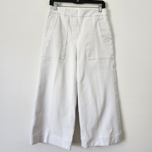 Spanx 20479R Cropped Wide Leg Classic White Pull-on Shaping Pants in size Medium - Picture 2 of 10
